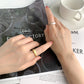Heart Titanium Steel Ring | scale reference with hand
