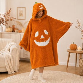 Women's Pumpkin Print Fleece Sleepwear
