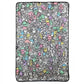 Dreamy pastel design of the doodle felt throw, filled in with light colours