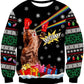 All over print ugly Christmas crew neck sweatshirt in polyester, one of eight festive designs