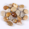 Coral jade tumbled stone