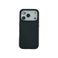 Magnetic silicone phone case with full back and side coverage and raised protective edges on white