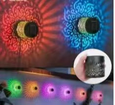 Solar Garden Projection Light | balcony hook hanging install