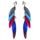 Handmade bohemian clip-on earrings with tassel and bead drop detail, zinc alloy frame, studio shot on white background