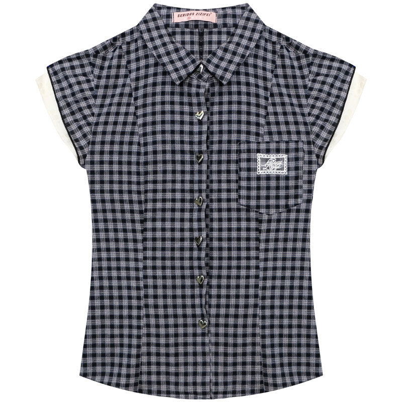 Retro Plaid Cotton Shirt | morning natural light styling