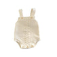 Baby knit cotton romper worn during everyday play and rest at home