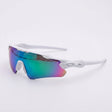 White Frame Green Mirror Lens