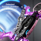 Pink lizard toy shown with its underside suction chamber part that lets it climb smooth walls