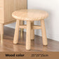 Light rubberwood stool carried in one hand to show its low compact weight