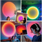 USB sunset projection ambient lamp, the black lamp body