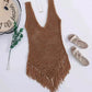 Bohemian Crochet Beach Cover-Up Top