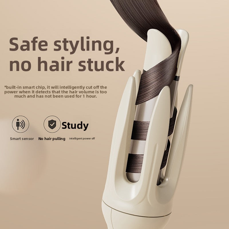 Hair wound inside the rotating chamber, smart sensor and auto power off for tangle free curling