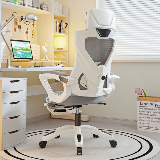 High-Back Mesh Computer Chair with Adjustable Armrests