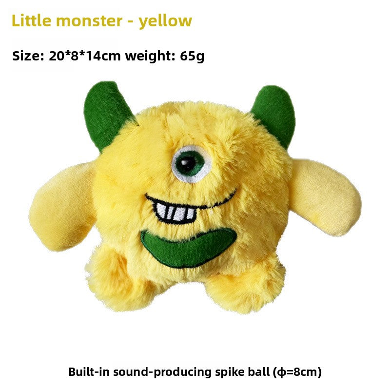 Soft plush squeaky toy for dogs, a single shape from the assorted animal and food range
