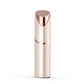 Champagne gold foil facial hair remover with rose gold tip standing capped