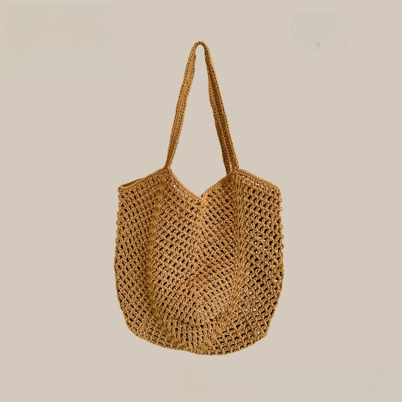 Cotton Thread Handmade Crochet Tote Bag, Everyday Bag for Busy Day, Simple Errand, daily routine with Practical Value, Cle...