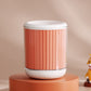 Orange plain pet paw wash cup in the basic style without a paw graphic, small size, on a pedestal