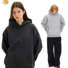 Thick-fabric hooded sweatshirt