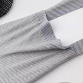 Breathable mesh no show boat sock in a neutral solid color on a plain background