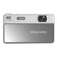 Close up of the digital camera body finish and HD screen texture