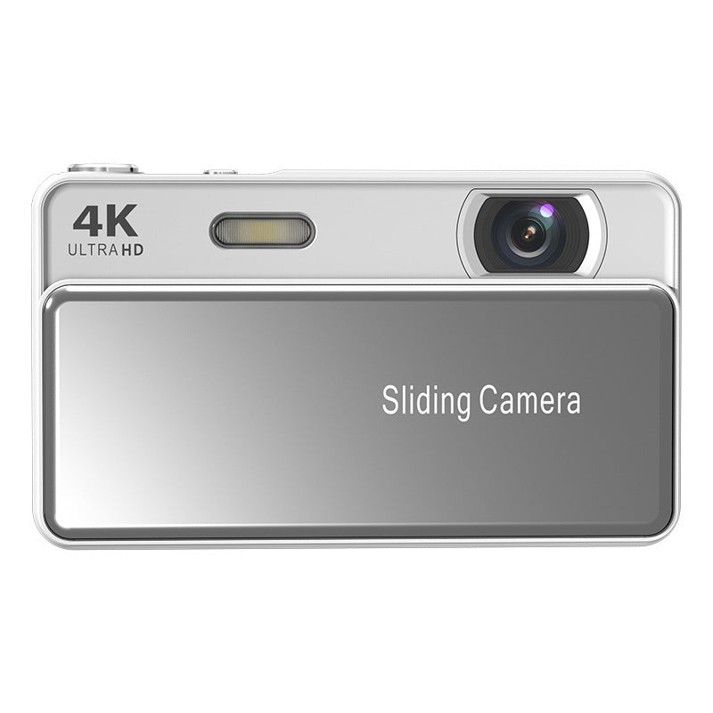 Close up of the digital camera body finish and HD screen texture