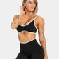 Contrast Trim Seamless Four-Piece Yoga Set for Women, Bra Tank Shorts and Leggings