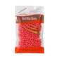 Resealable pouch of pink rose hard wax beads with the stripless wax line on the front