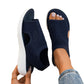 Fly-Knit Flat Sandals for Women Breathable Soft-Sole Summer Beach Shoes