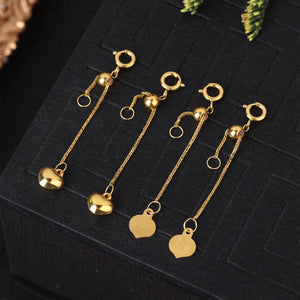 Heart 18K Gold Adjustable Necklace | front view product detail