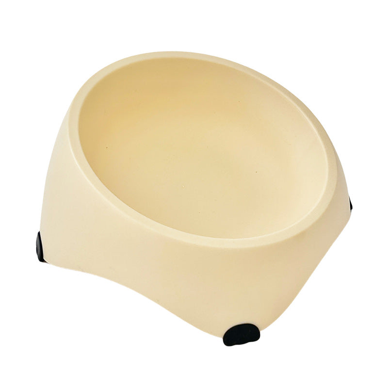 Double bowl set with two stainless steel bowls in tilted coloured stands