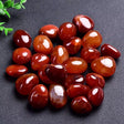 Red agate tumbled stone