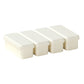 Four section tray shown closed with its lid, joined rectangular blocks on white, option 4 Sections Lidded Tray, Ivory