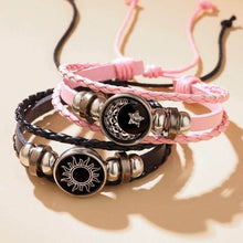 Adjustable Braided Cord Charm Bracelet