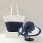 Bow Design Sun Hat and Bag Set | scale reference close up