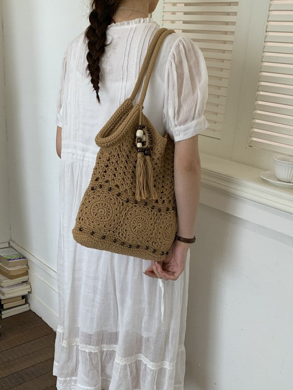 Woven Cotton Underarm Shoulder Bag