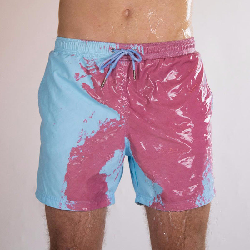 Secondary close up of the swim shorts mesh lining and pocket