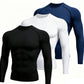 3-pack black, white and navy compression shirts, variant photo for size M