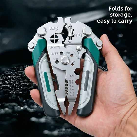 Multifunctional Foldable Wire Stripping Pliers