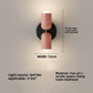 Angled hero shot of the double head color LED bedside lamp
