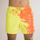 Color-changing swim shorts photographed under soft studio lighting