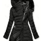 Womens Hooded Mid-Length Cotton Jacket