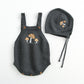 Baby Cotton Romper Detachable Hood | packaging and includes overview