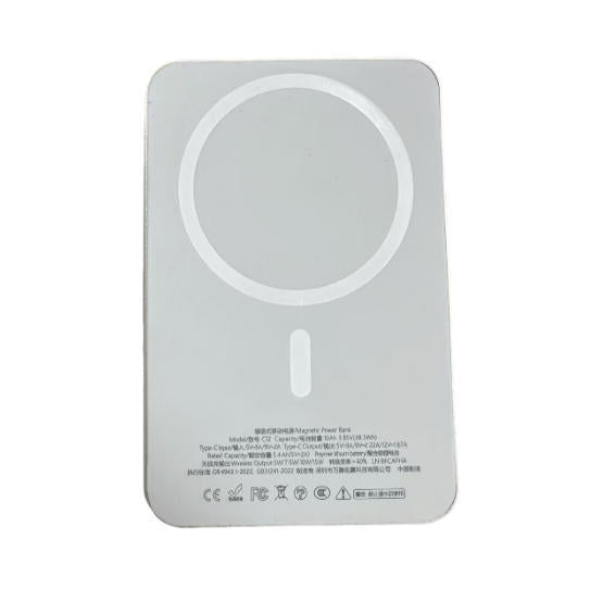 Edge view of the magnetic power bank showing the single USB-C charging port