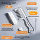 Clear transparent comb with ball bearing teeth, dropper and silicone dust cover, Transparent White 6-Tooth Box option