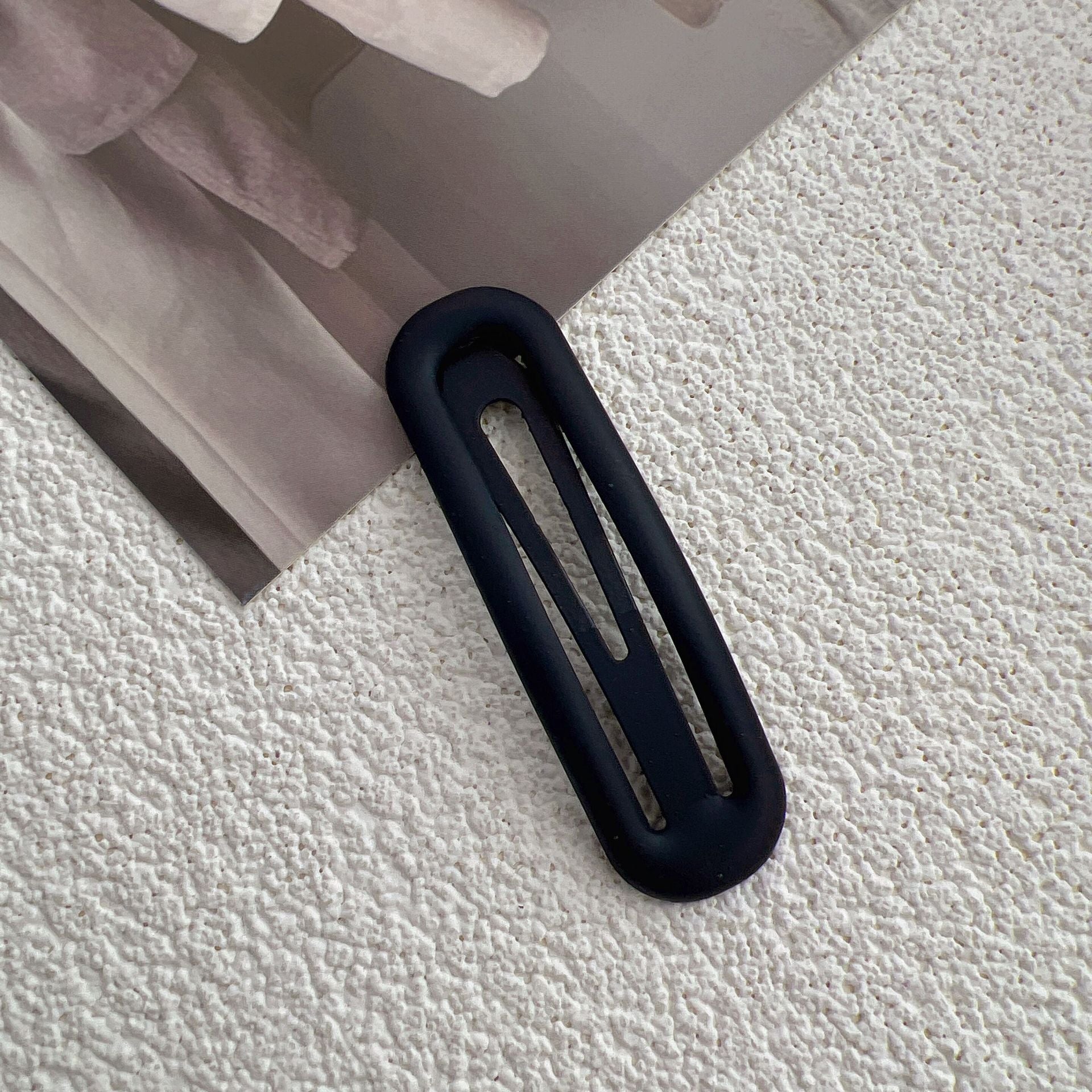 Solid color matte snap hair clip