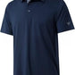 Men's short sleeve polo shirt with a solid body and a printed contrast collar, fitted cut in light polyester