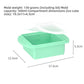 Flexible platinum silicone ice cube tray with the lid lifted off for chilled drinks