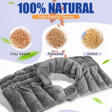Microwavable Neck and Shoulder Heating Wrap with Flaxseed Fill and Velcro Closure