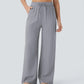 Linen yoga pants with drawstring waist | packaging shot