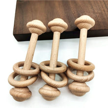 Wooden Baby Rattle Teether Toy